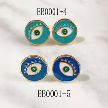 Load image into Gallery viewer, Alloy Evil Eyes Enamel Earring EB0001