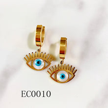 Load image into Gallery viewer, Stainless Steel Evil Eyes Shell Earring EC0008-10
