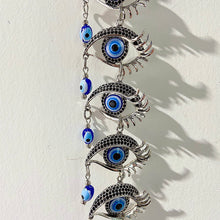 Load image into Gallery viewer, Stainless Steel Evil Eyes Coloured Glaze Wind Bell &amp; Car Pendant WA0005