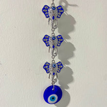 Load image into Gallery viewer, Coloured Glaze Evil Eyes  Elephant Wind Bell &amp; Car Pendant WA0006