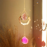 Nature Agate Crystal Chip Sun Catcher /Wind Bell