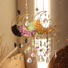 Load image into Gallery viewer, Nature Crystal Chip  Moon Sun Catcher /Wind Bell
