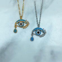 Load image into Gallery viewer, Stainless Steel Evil Eyes Pendant Necklace NC0066