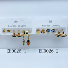 Load image into Gallery viewer, Alloy Evil Eyes Earrings  (a set 3 pairs ) EE0026