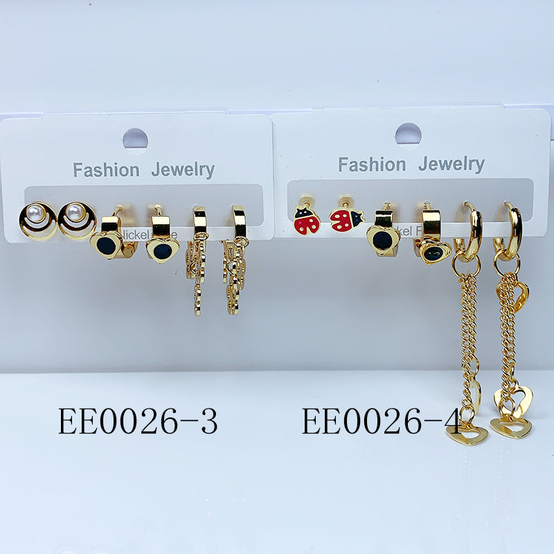 Alloy Evil Eyes Earrings  (a set 3 pairs ) EE0026