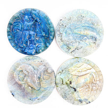 Load image into Gallery viewer, Beautiful Labradorite Twelve Constellations Disc