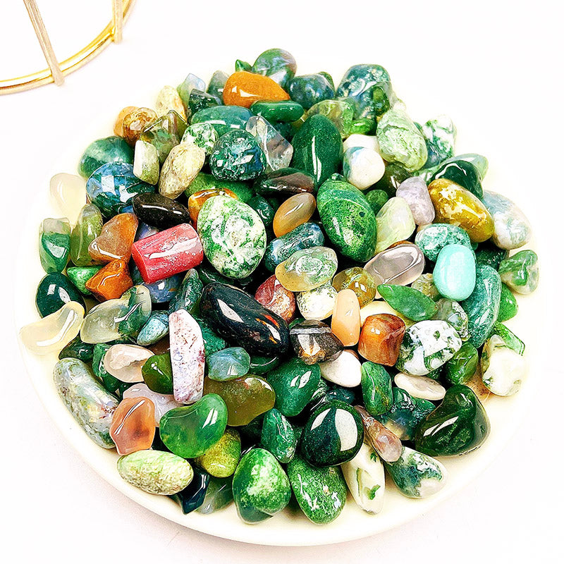 Nature  Moss Agate Crystal Chips