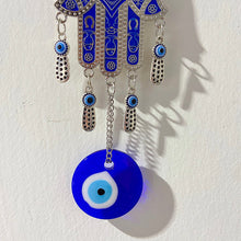 Load image into Gallery viewer, Coloured Glaze Evil Eyes Stainless Steel Hand Wind Bell &amp; Car Pendant WA0008