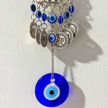 Load image into Gallery viewer, Coloured Glaze Evil Eyes Stainless Steel Wind Bell &amp; Car Pendant WA0009