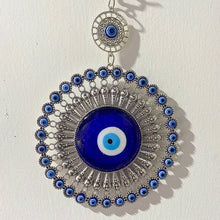 Load image into Gallery viewer, Coloured Glaze Evil Eyes Stainless Steel Wind Bell &amp; Car Pendant WA0010