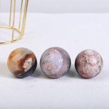 Load image into Gallery viewer, Rose Quartz With Flower Agate With Moss Agate Sphere