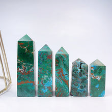 Load image into Gallery viewer, Chrysocolla Mix Malachite Tower/Point