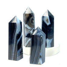 Load image into Gallery viewer, Natural Black Agate Tower /Point