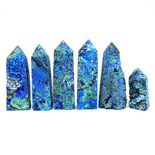 Load image into Gallery viewer, Natural Azurite With Chrysocolla Tower/Point